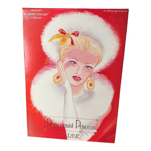 Peppermint Princess Barbie 1994 The Winter Princess Collection Mattel Ltd Ed - Picture 3 of 8
